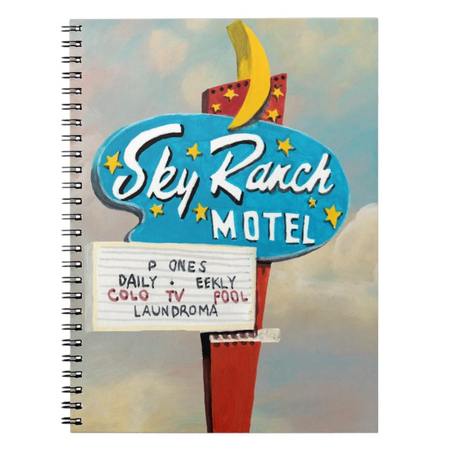 Caderno Espiral Sinal do Motel Sky Ranch (Frente)