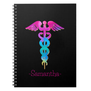 Caderno Espiral Sinal médico colorido