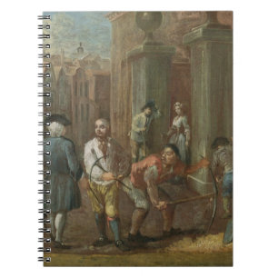 Caderno Espiral Sinal para um Paviour, c.1725 (óleo no painel)