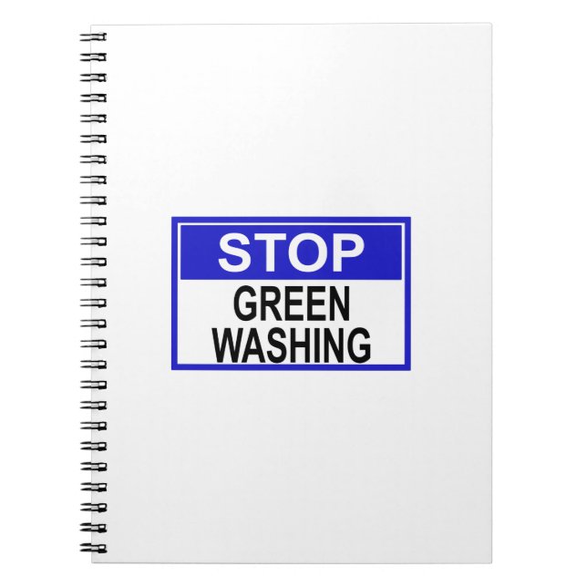 Caderno Espiral Sinal Pare o Greenwashing (Frente)