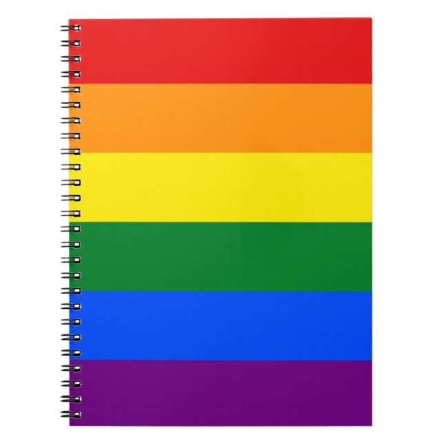 Caderno Espiral Sinalizador arco-íris (LGBT) (Frente)