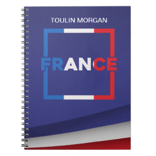 Caderno Espiral Sinalizador de França Personalizado