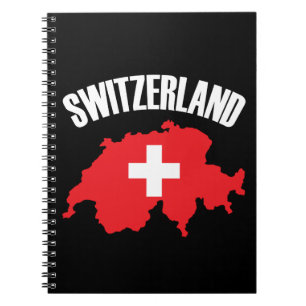 Caderno Espiral Sinalizador de Mapa de suiça
