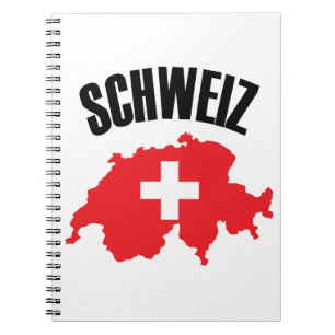 Caderno Espiral Sinalizador de Mapa de Suiça Schweiz