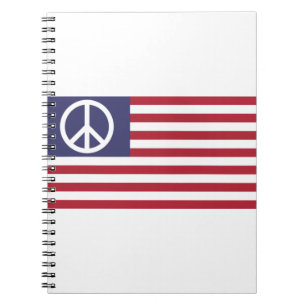 Caderno Espiral Sinalizador de Paz dos Estados Unidos