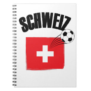 Caderno Espiral Sinalizador de Suiça do Futebol Schweiz
