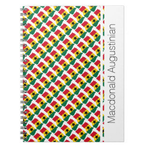 Caderno Espiral Sinalizador do GHANA Personalizado Adicionar o Seu