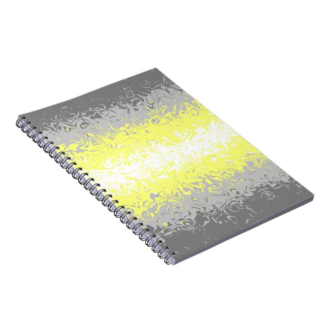 Caderno Espiral Sinalizador do Orgulho Demigender abstrato (Lado Direito)