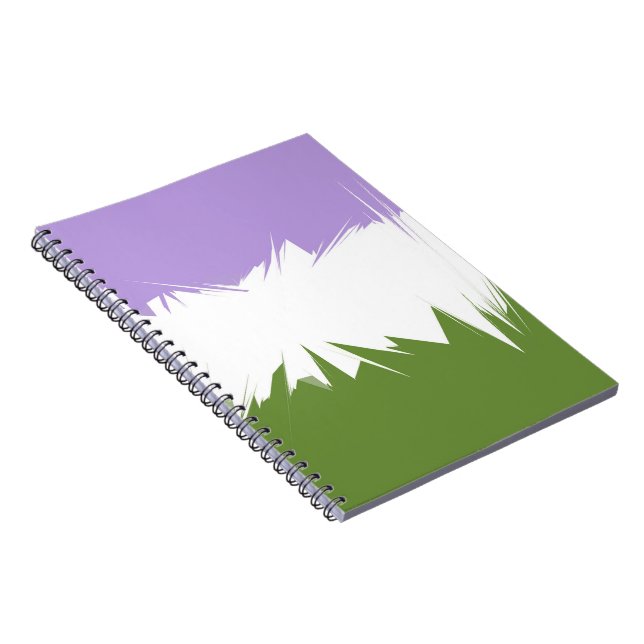 Caderno Espiral Sinalizador do Orgulho do abstrato Genderqueer (Lado Direito)