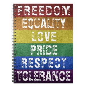 Caderno Espiral Sinalizador LGBT Orgulho Moderno do Arco-Íris