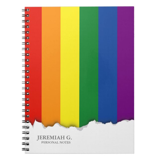 Caderno Espiral Sinalizador orgulho gay Arco-Íris (Frente)
