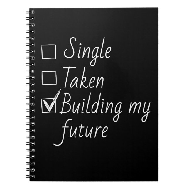 Caderno Espiral Single Taken Checklist Style Motivational Quote  (Frente)