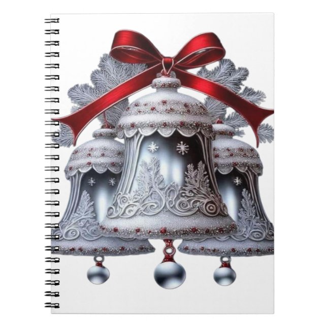 Caderno Espiral Sinos prateados (Frente)