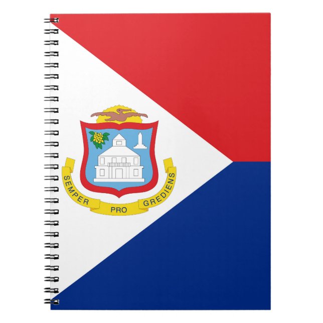 Caderno Espiral Sint Maarten flag (Frente)