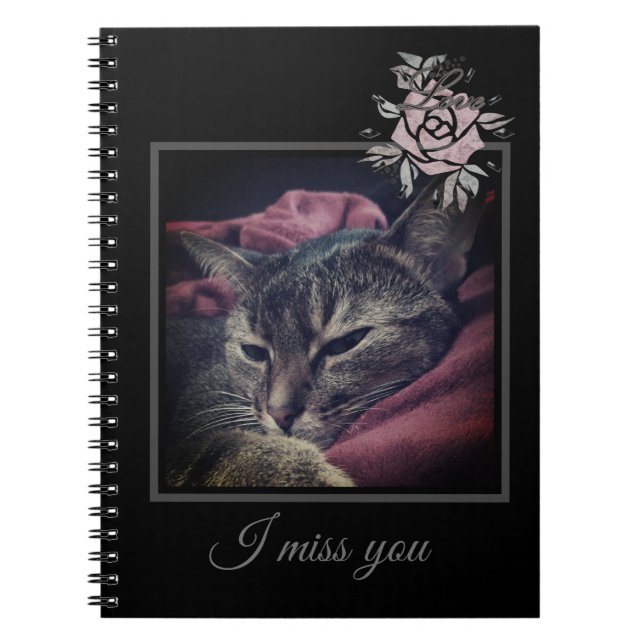 Caderno Espiral Sinto saudades de você (Frente)