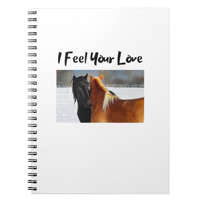 Caderno Espiral Sinto Seu Amor. (Frente)