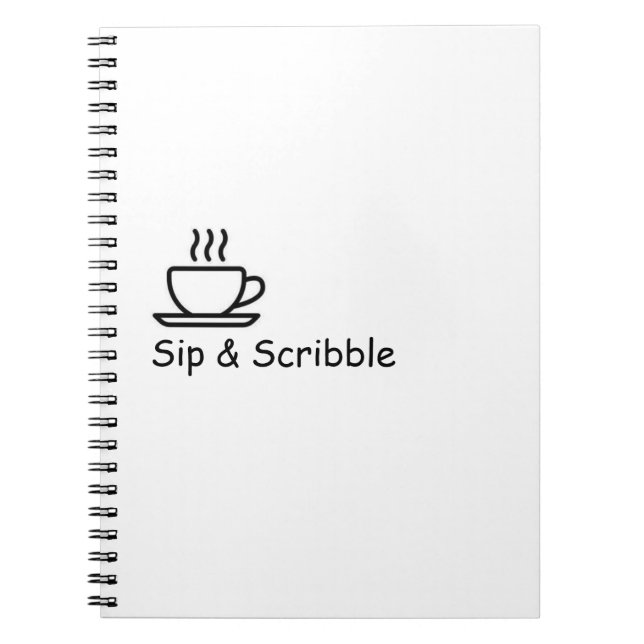 Caderno Espiral Sip & Scribble - Notebook espiral de chá fresco (Frente)