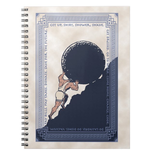 Caderno Espiral Sisyphus Mundane Rock (Frente)