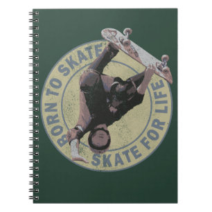 Caderno Espiral skate ao skate para skate retroativo com vida útil