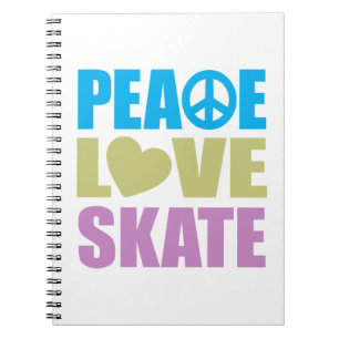Caderno Espiral Skate do amor da paz