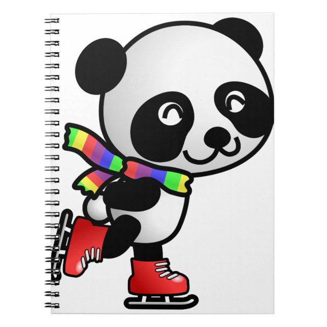 Caderno Espiral Skating Panda (Frente)
