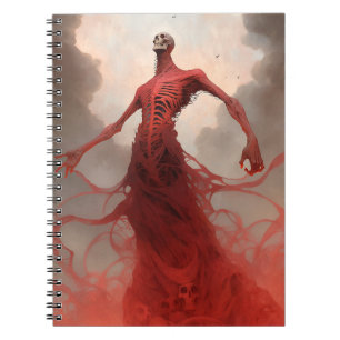 Caderno Espiral Skeleton Demon Creature Dark Fantasy Horror