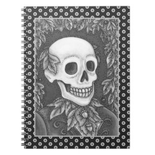 CADERNO ESPIRAL SKELETON, GÓTICO GENTLEMAN SKULL, SOCIEDADE DE FOL