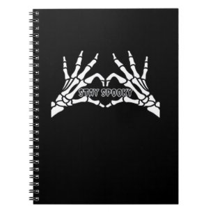 Caderno Espiral Skeleton Heart and Mands Classic Design