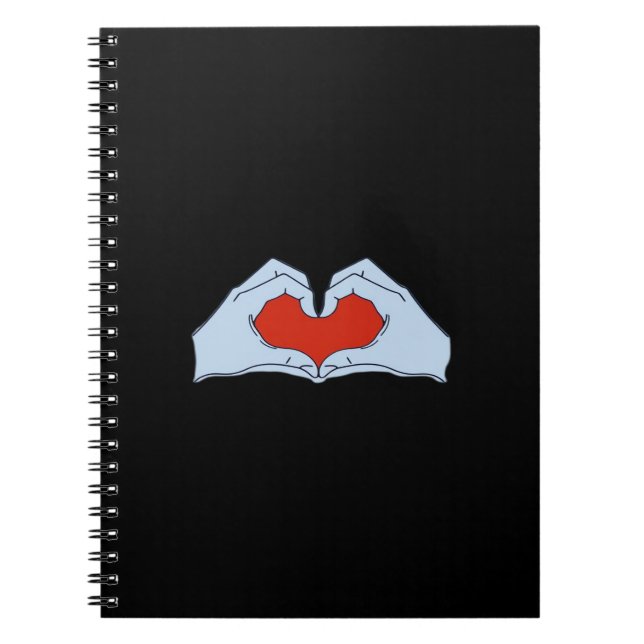 Caderno Espiral Skeleton Heart Mãos Clássicas e Halloween Básico (Frente)