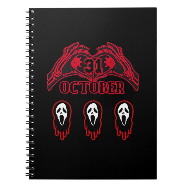 Caderno Espiral Skeleton mãos 31/10 clássicas (Frente)
