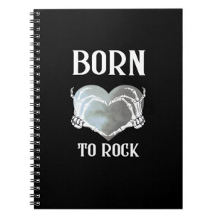 Caderno Espiral Skeleton Mãos Cinza Gráfico Para Clássico