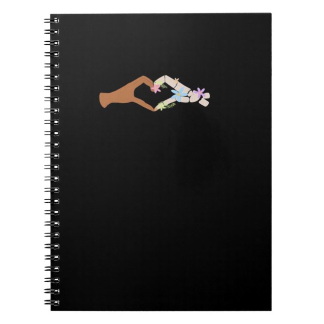 Caderno Espiral Skeleton Mãos Coração Básico (Frente)