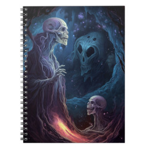 Caderno Espiral Skeleton morto cria arte horrorosa