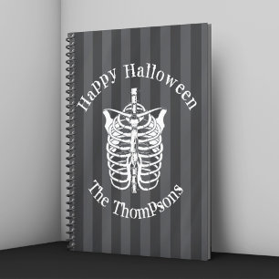 Caderno Espiral Skeleton X-Ray Bones Spine do Halloween