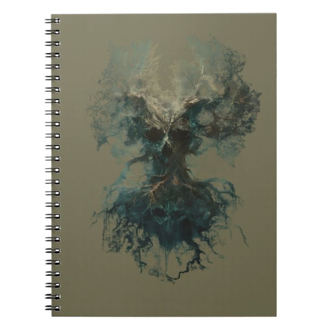 Caderno Espiral Skull Tree Surreal Dark Nature Notebook (Frente)