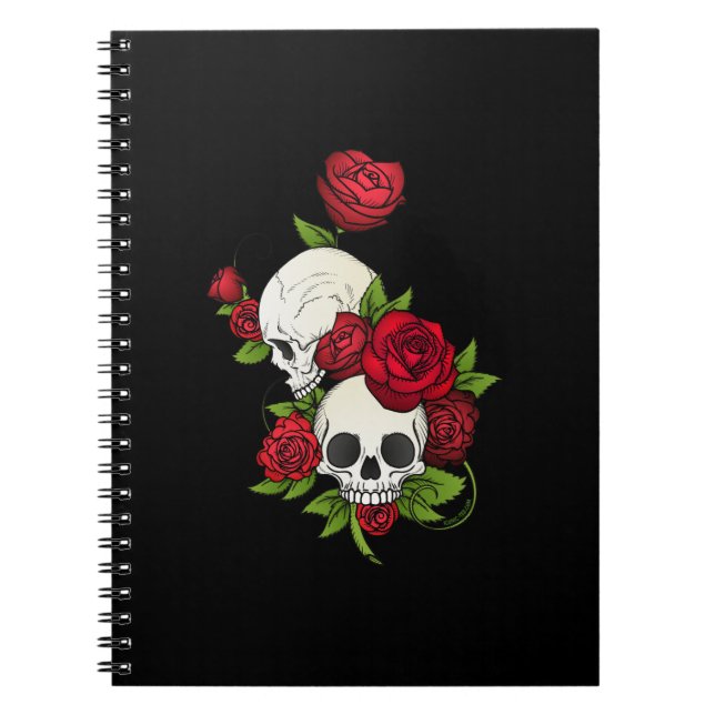 Caderno Espiral Skulls Rosa Día de Muertos (Frente)