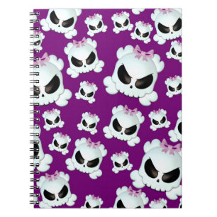 Caderno Espiral Skullz feminino