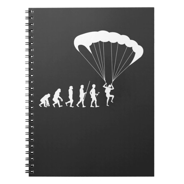 Caderno Espiral Skydiving Evolution Esporte Hobby Paraglider (Frente)