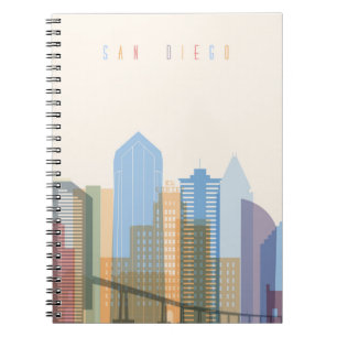 Caderno Espiral Skyline Cidade de San Diego