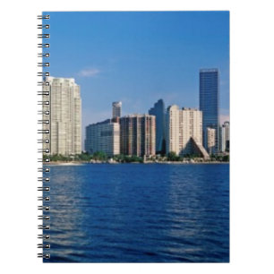 Caderno Espiral Skyline de Miami, Florida