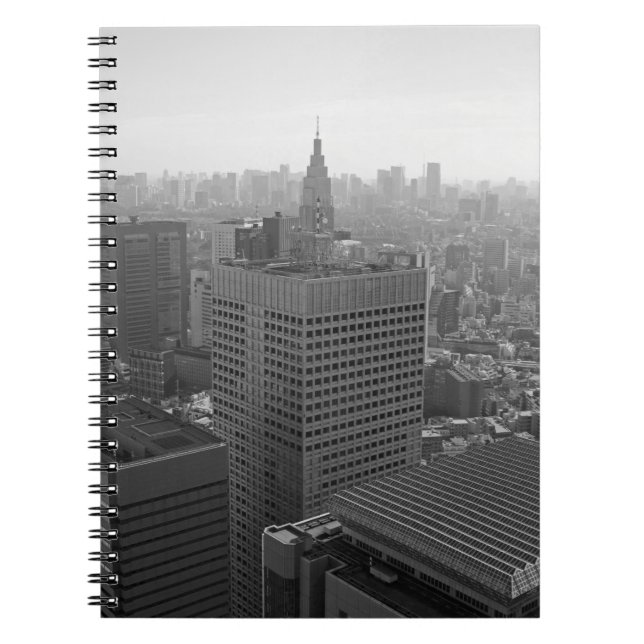Caderno Espiral Skyline de Tóquio (Frente)