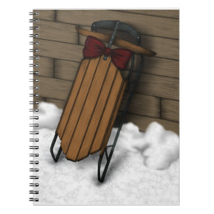 Caderno Espiral Sled de inverno