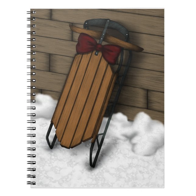 Caderno Espiral Sled de inverno (Frente)