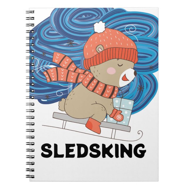 Caderno Espiral Sledsking Personalizável  (Frente)