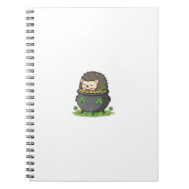 Caderno Espiral Sleepy Treasure Keeper Hedgehog St.Patrick's Day