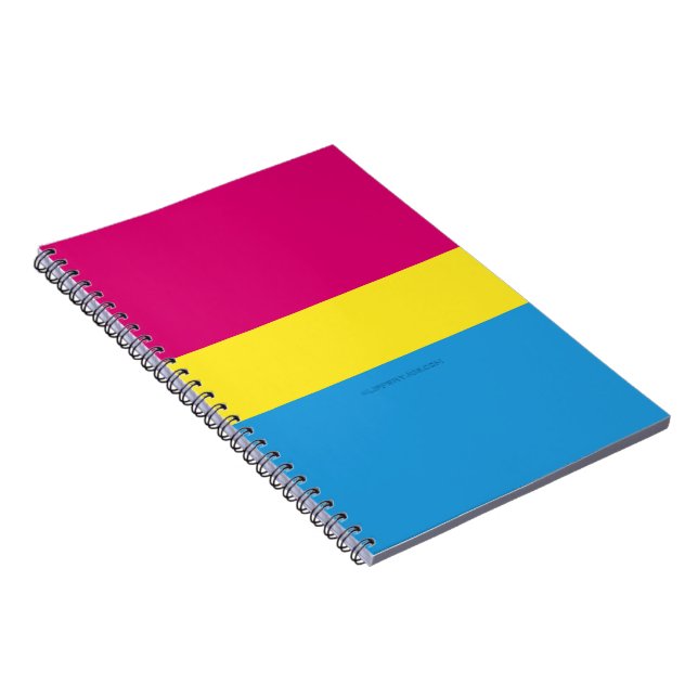 Caderno Espiral SlipperyJoe's, a bandeira do orgulho pansexual do  (Lado Direito)