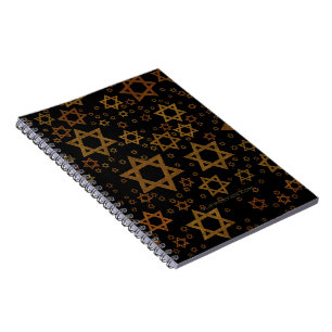 Caderno Espiral SlipperyJoe's Estrela de David temática de Hanukka