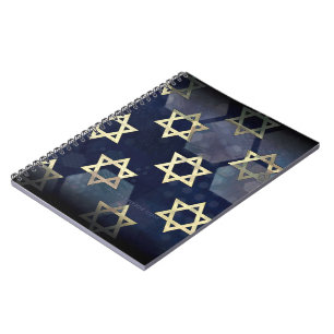 Caderno Espiral SlipperyJoe's Happy Hanukkah, estrela múltipla do 