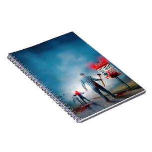 Caderno Espiral SlipperyJoe's perigo de infecção apocalíptica no H