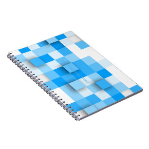Caderno Espiral SlipperyJoe's quadrados obra de arte mosaico moder